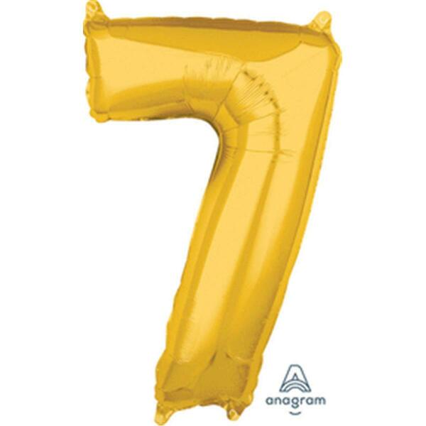 Anagram 26 in. Number 7 Helium Balloon - Gold 89554